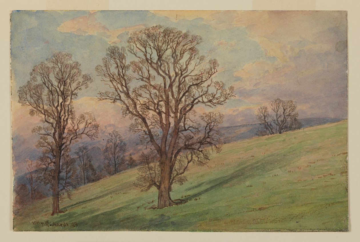 Studie der Landschaft, Chester County, PA von William Trost Richards