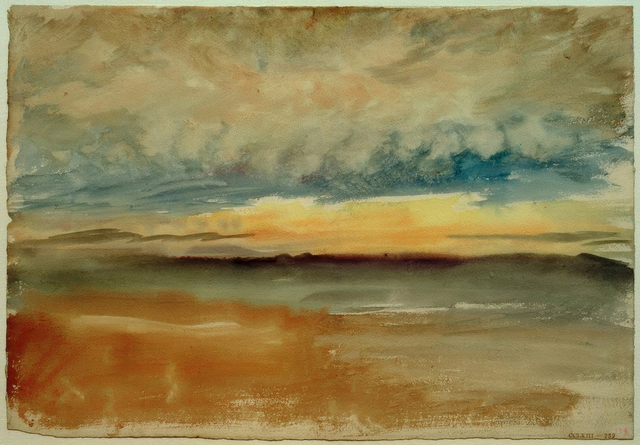 Ein stürmischer Sonnenuntergang von Joseph Mallord William Turner