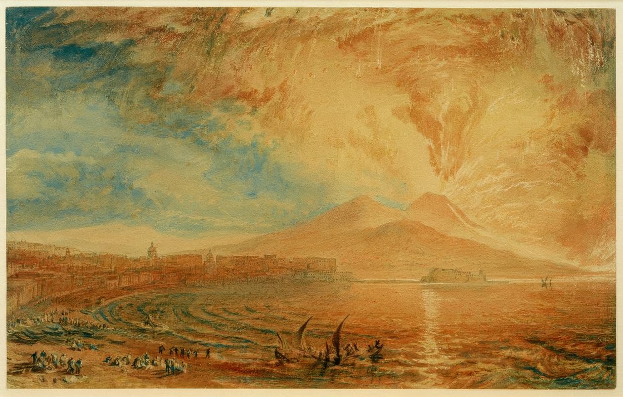 Bucht von Neapel (Vesuv wütend) von Joseph Mallord William Turner