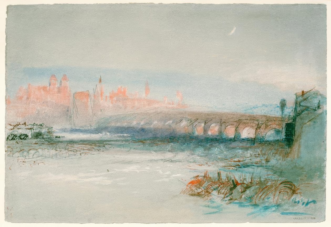 Regensburg von jenseits der Donau aus gesehen von Joseph Mallord William Turner