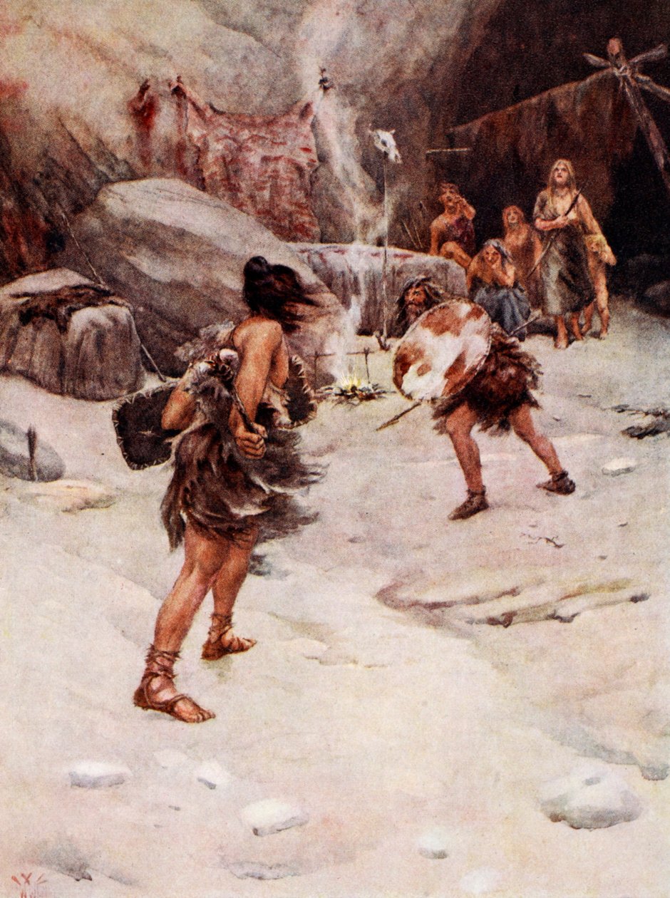 Prähistorischer Mensch von William W. (after) Collins