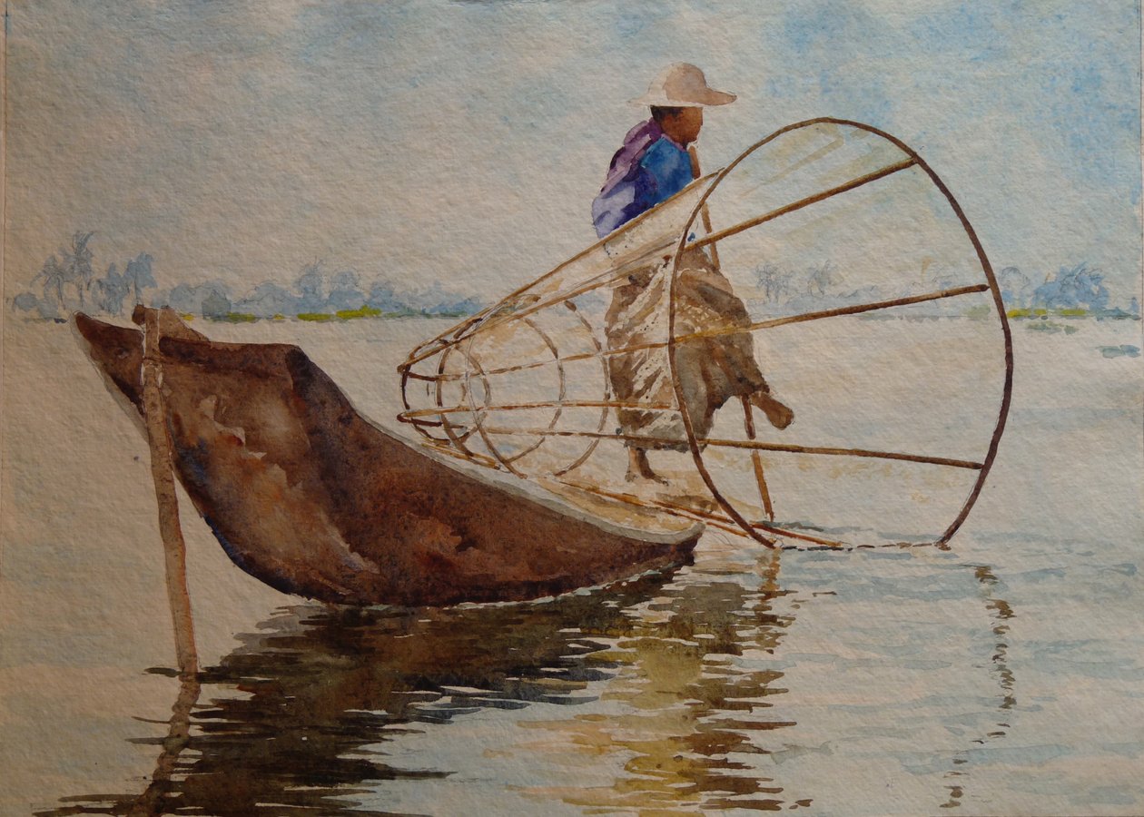 916 Beinruderer, Inle-See von Wilson Clive