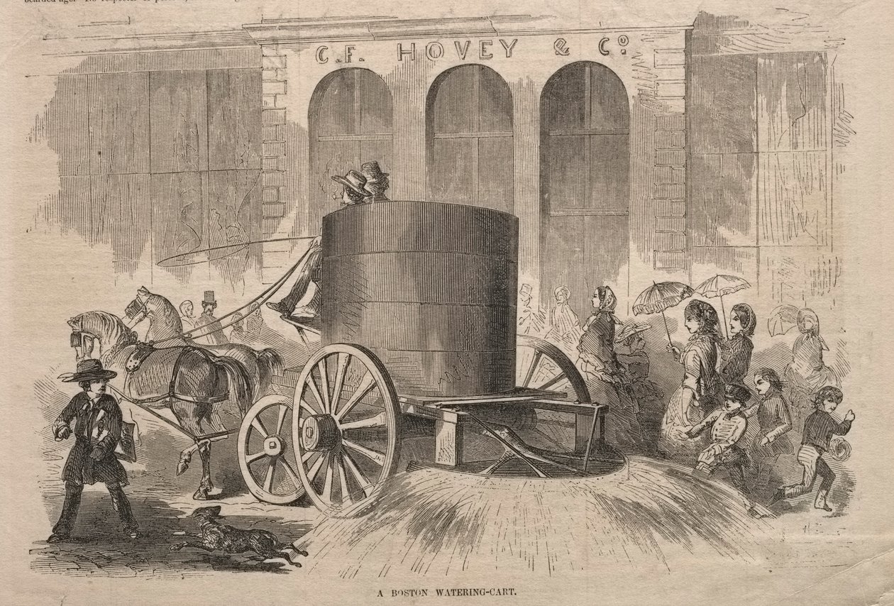 Ein Bostoner Bewässerungswagen, 1857 von Winslow Homer