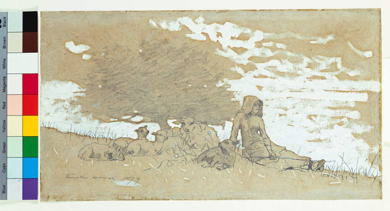 Eine Schäferin, 1879 von Winslow Homer