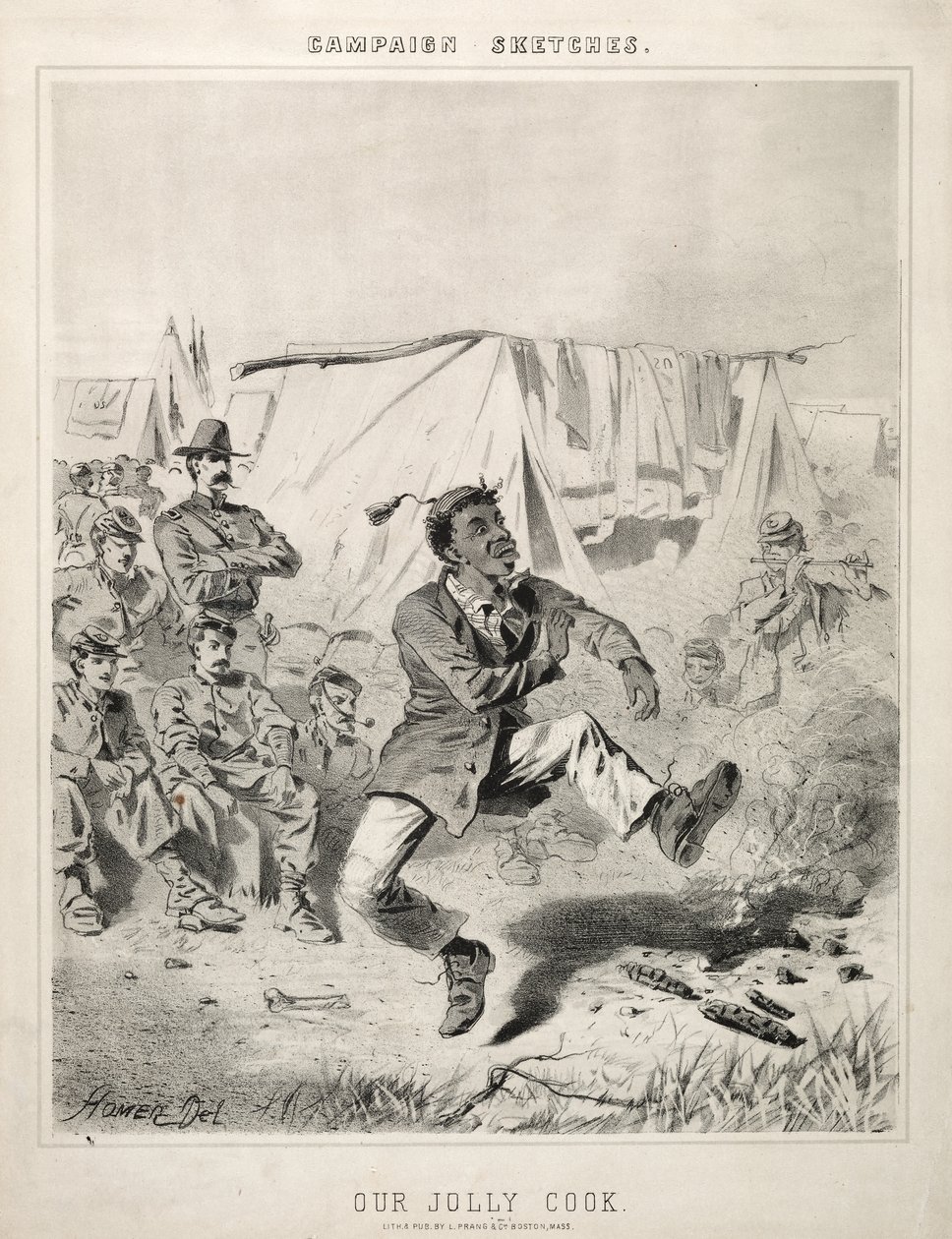 Kampagnenskizzen: Unser fröhlicher Koch, 1863 von Winslow Homer