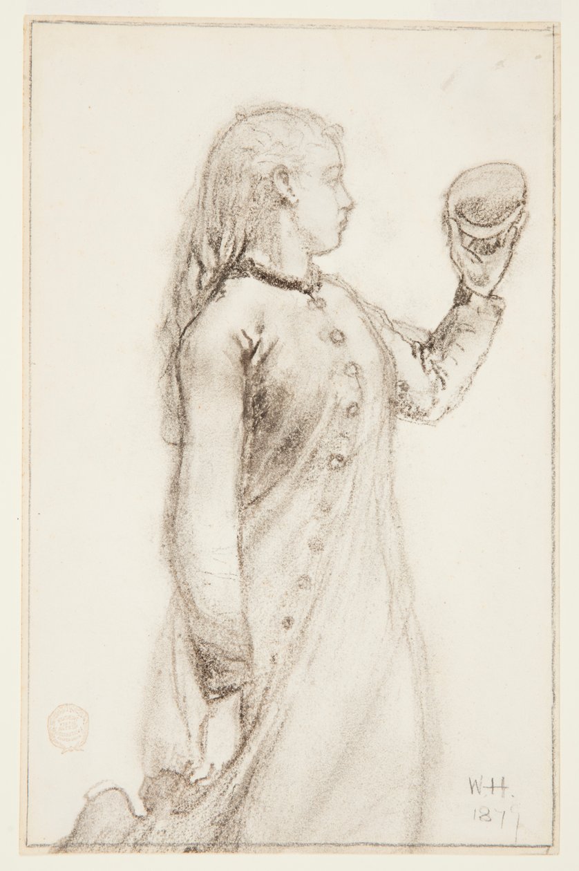 Mädchen mit einer Muschel von Winslow Homer
