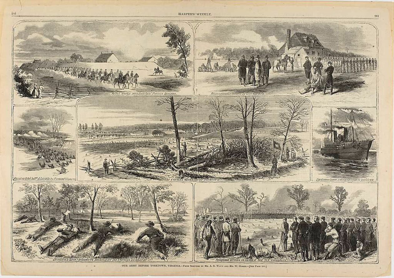 Unsere Armee vor Yorktown, Virginia von Winslow Homer