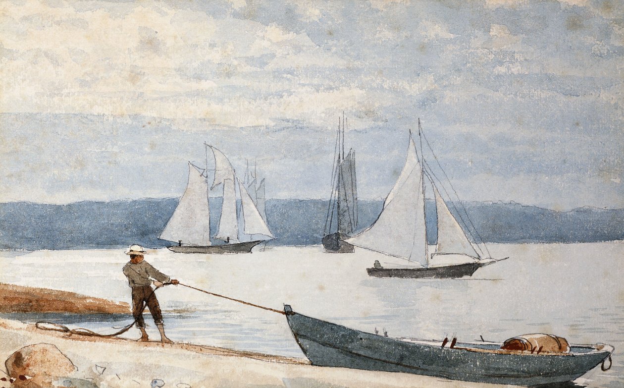 Das Dory ziehen, 1880 von Winslow Homer