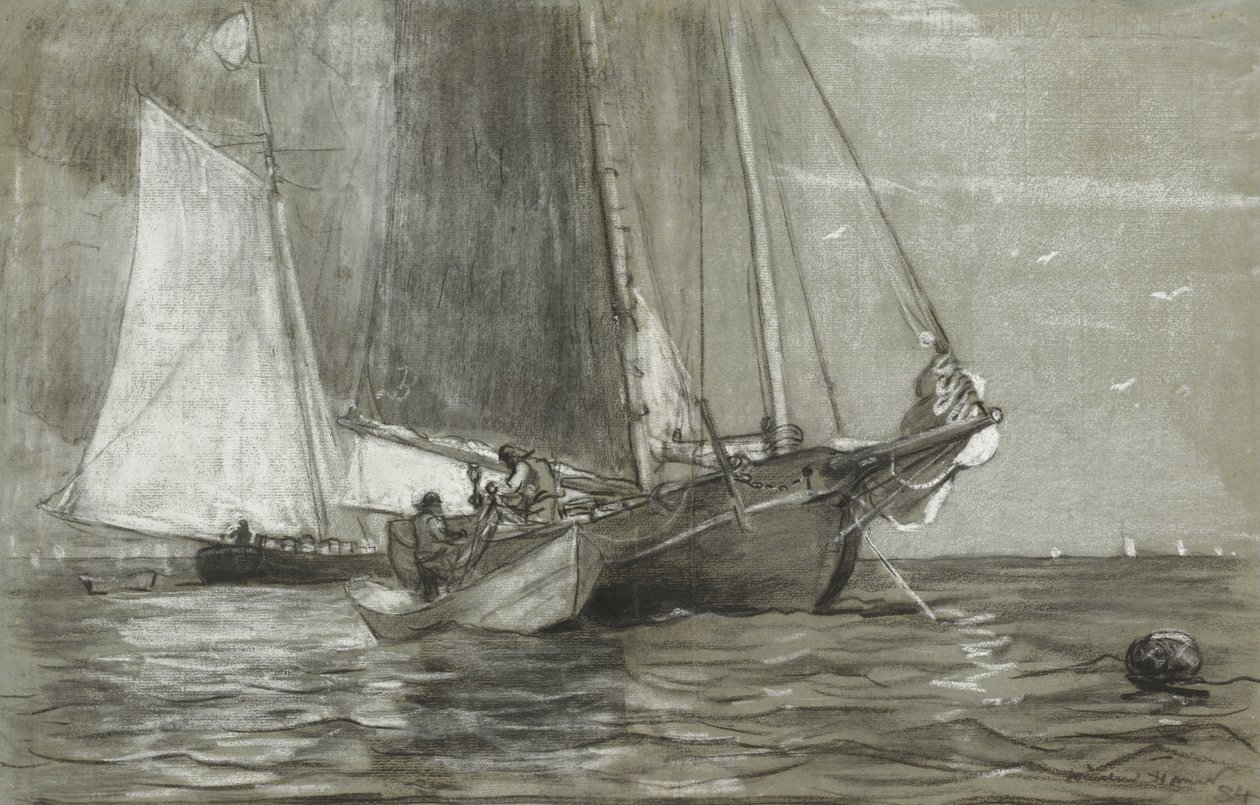Schoner vor Anker, 1884 von Winslow Homer