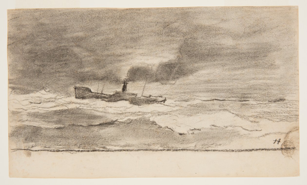 Meereslandschaft mit Fischkutter, Cullercoats, England von Winslow Homer