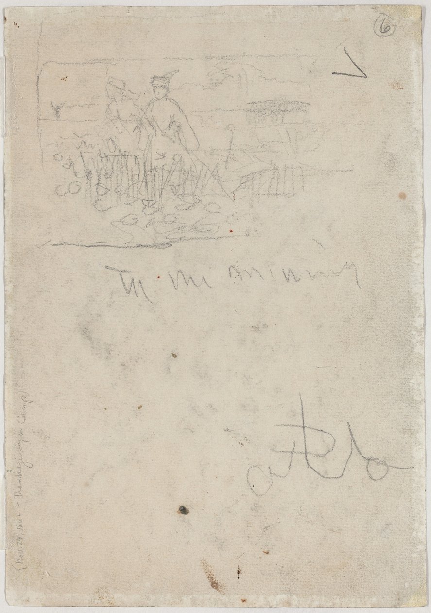 Thanksgiving im Lager [verso] von Winslow Homer