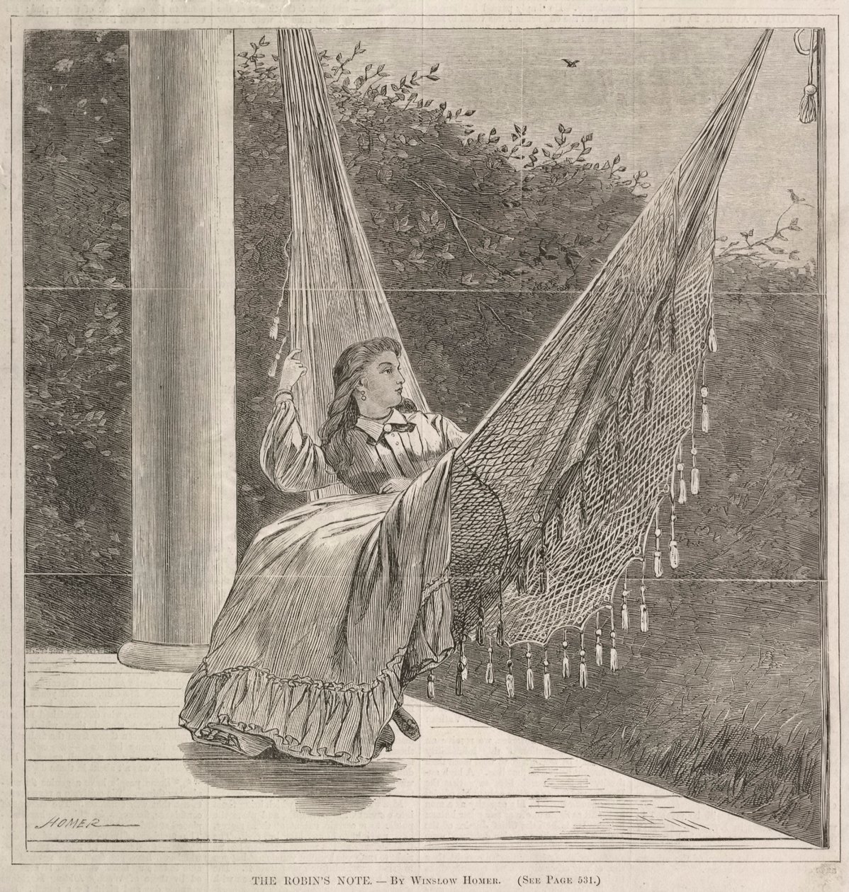 Die Notiz des Rotkehlchens von Winslow Homer