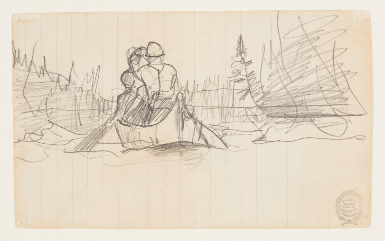 Zwei Männer in einem Kanu von Winslow Homer