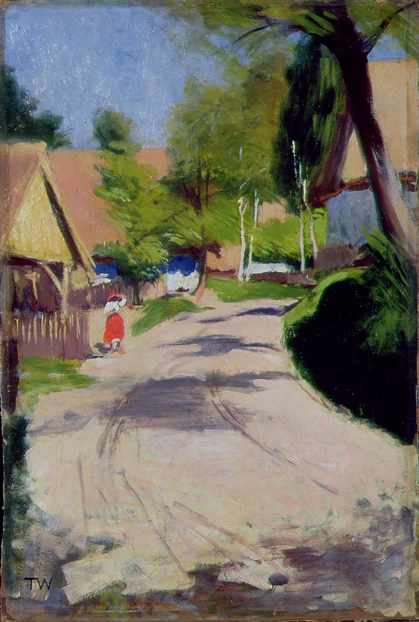 Straße durch ein Dorf, 1910 von Wlodzimierz Tetmajer