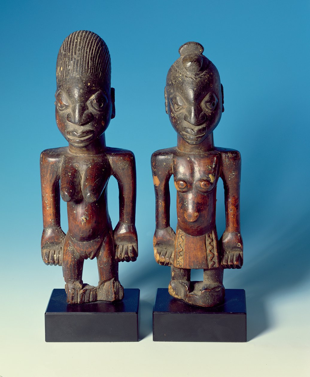 Ibejis, Paar aus dem 19. Jahrhundert von Yoruba Culture