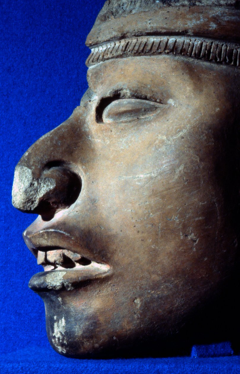 Profil eines Zapoteken-Mannes, Spätklassische Periode (700-1000 n. Chr.) von Zapotec