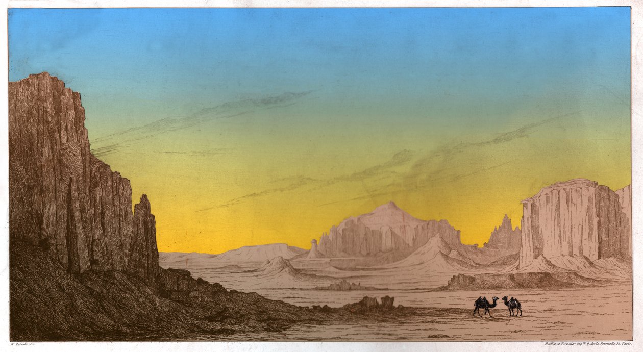 Aktau-Berge, ca. 1850 (Gravur) von . .