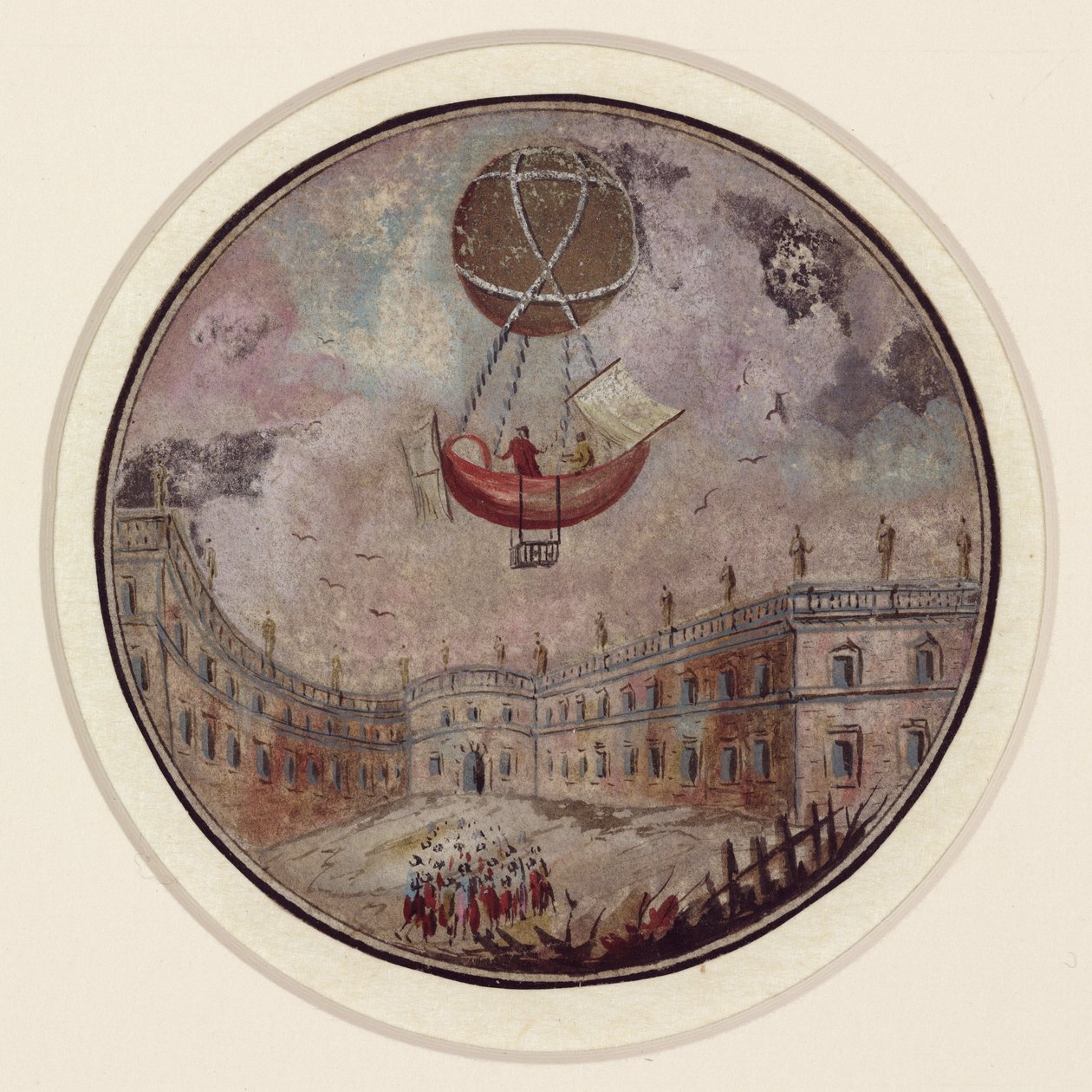 Ein frühes Ballonunglück, ca. 1785 von Frederick (attr. to) Barnard