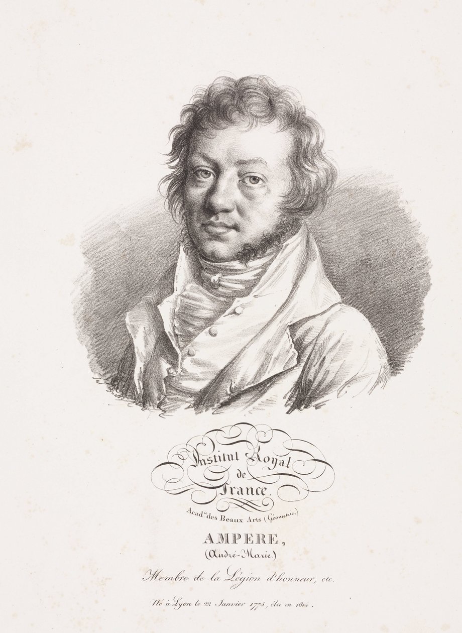Andre-Marie Ampere, französischer Physiker und Mathematiker, ca. 1820 von Frederick (attr. to) Barnard