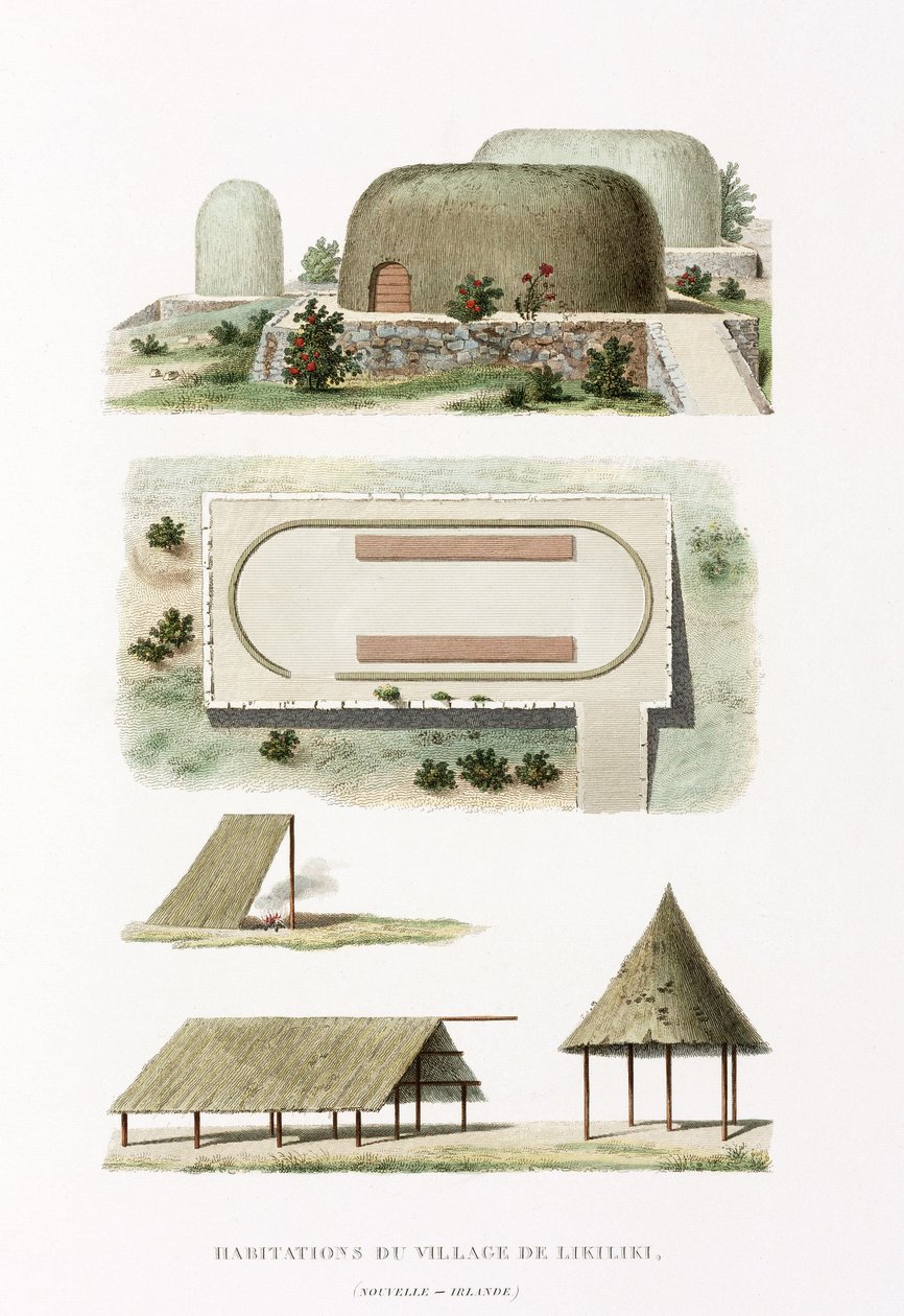 Architektur Gebäude im Dorf Likiliki von Frederick (attr. to) Barnard