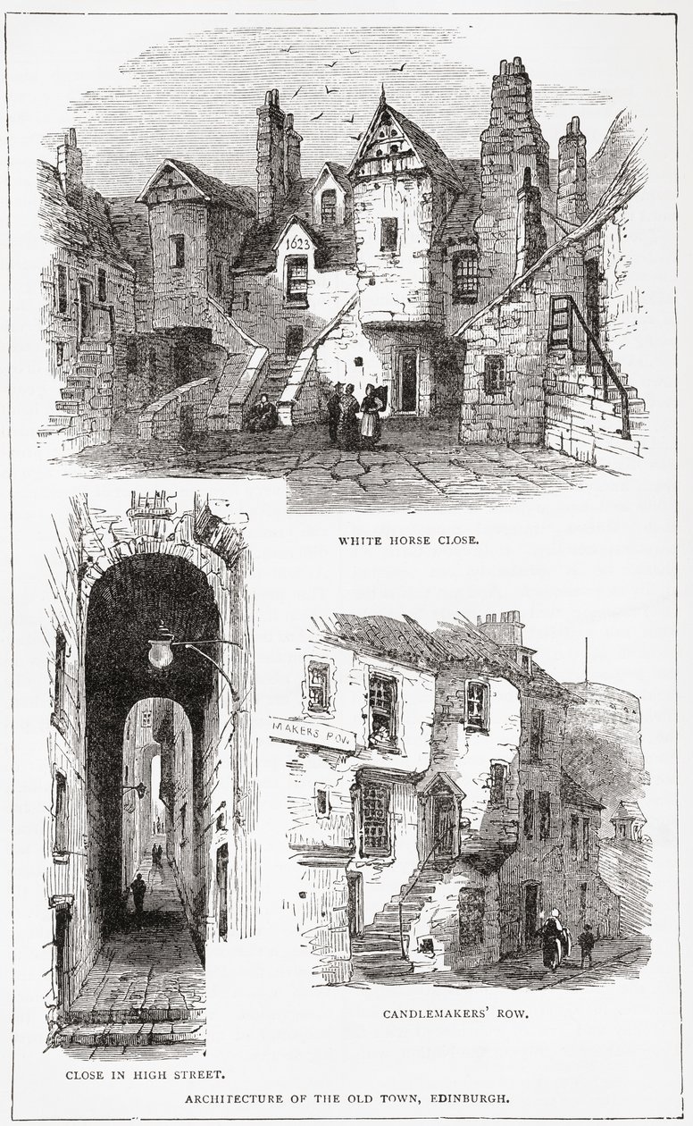 Architektur der Altstadt, Edinburgh, Schottland von . .