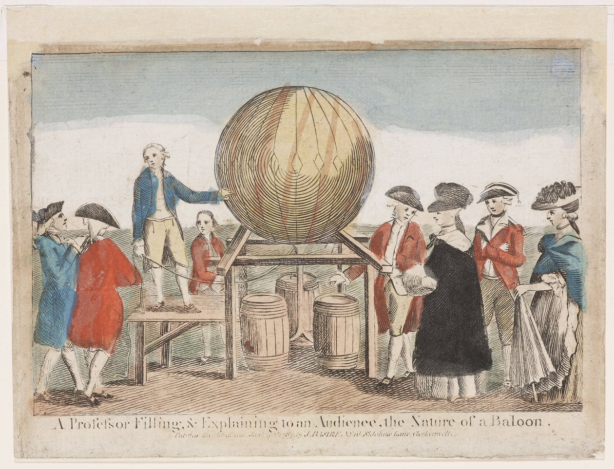 Vorführung der Ballonfahrt, ca. 1784 von Frederick (attr. to) Barnard