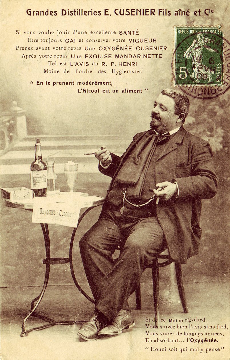 "In Maßen genossen, ist Alkohol ein Nahrungsmittel" von Frederick (attr. to) Barnard