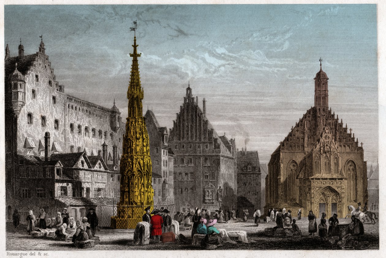 Nürnberg, um 1830 (Gravur) von . .