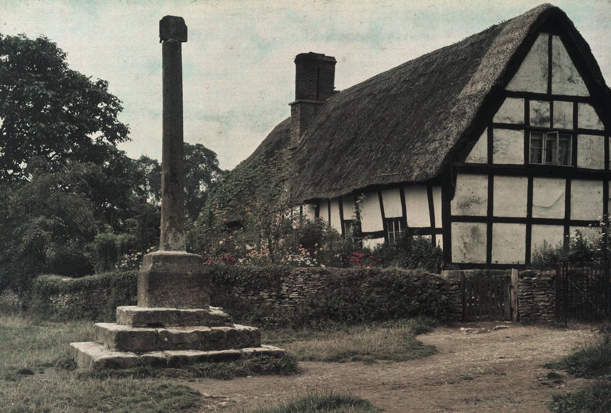 Das Dorfkreuz, Ashton-Under-Hill, Gloucestershire von Frederick (attr. to) Barnard