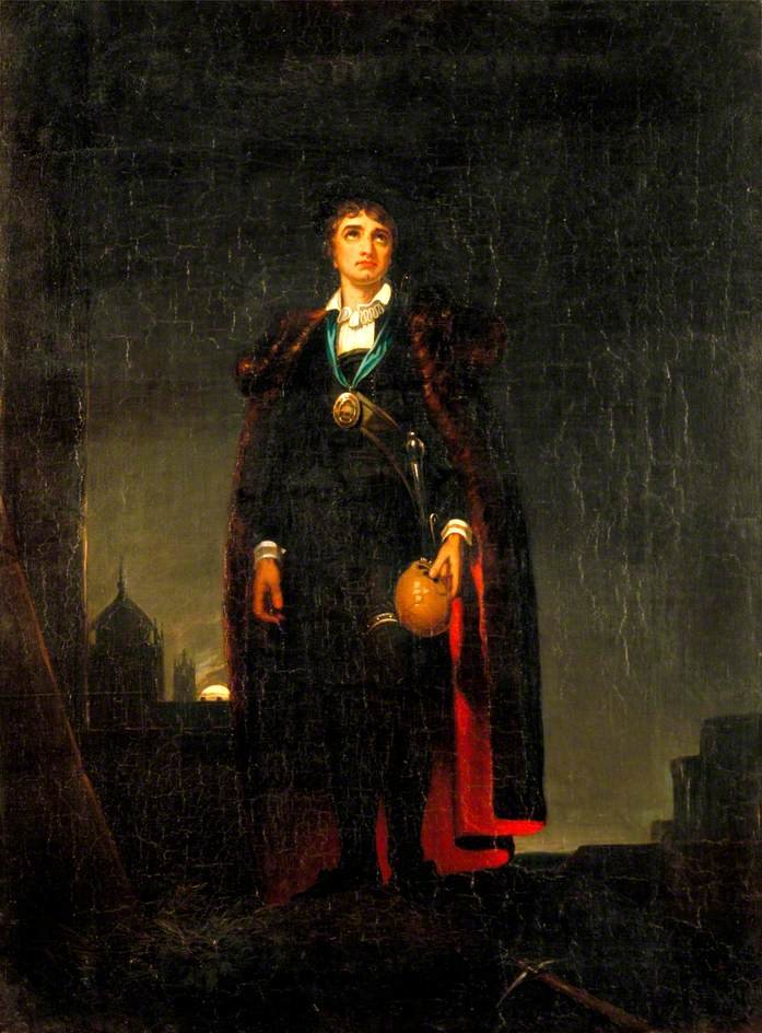 John Philip Kemble als Hamlet in Hamlet von William Shakespeare von after Thomas Lawrence