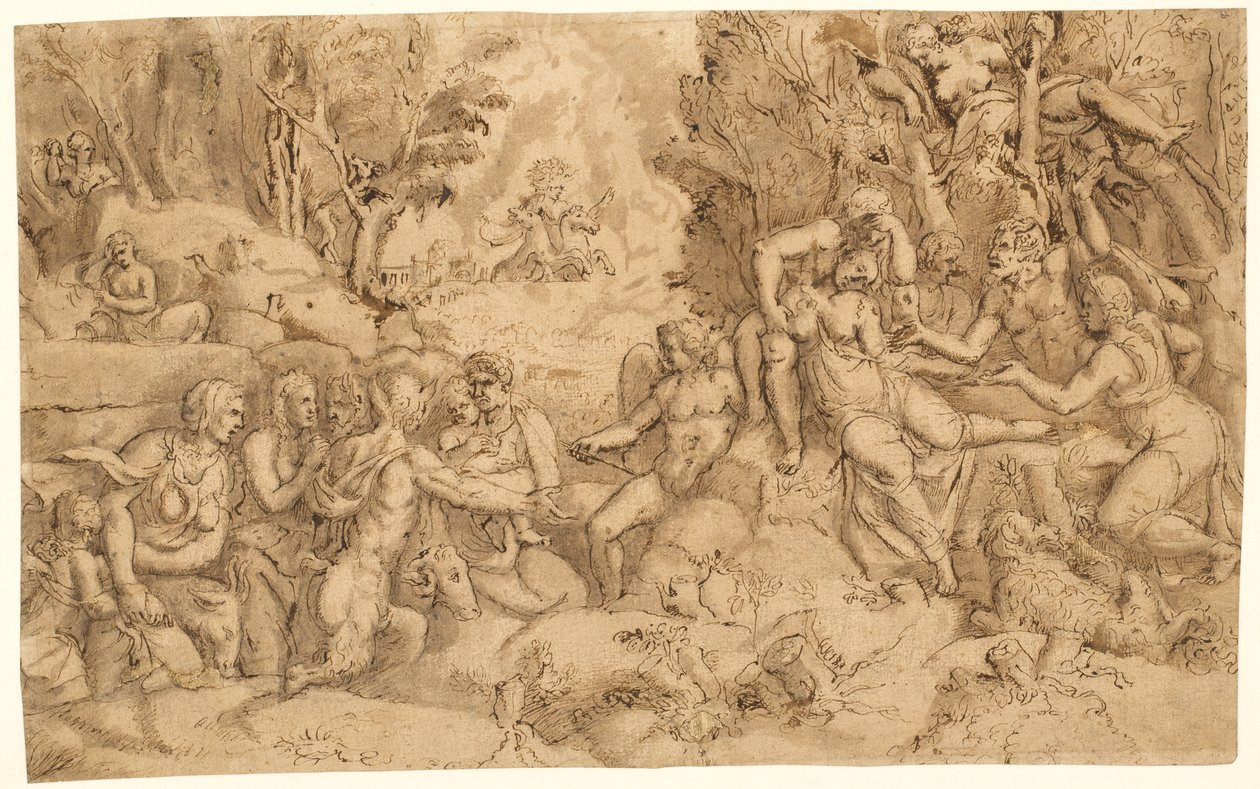 Tod der Prokris von after Giorgio Ghisi