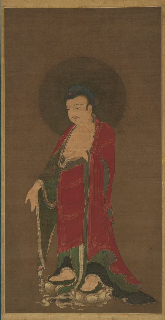 Buddha Amitabha steigt aus seinem Reinen Land herab von anonymous 
