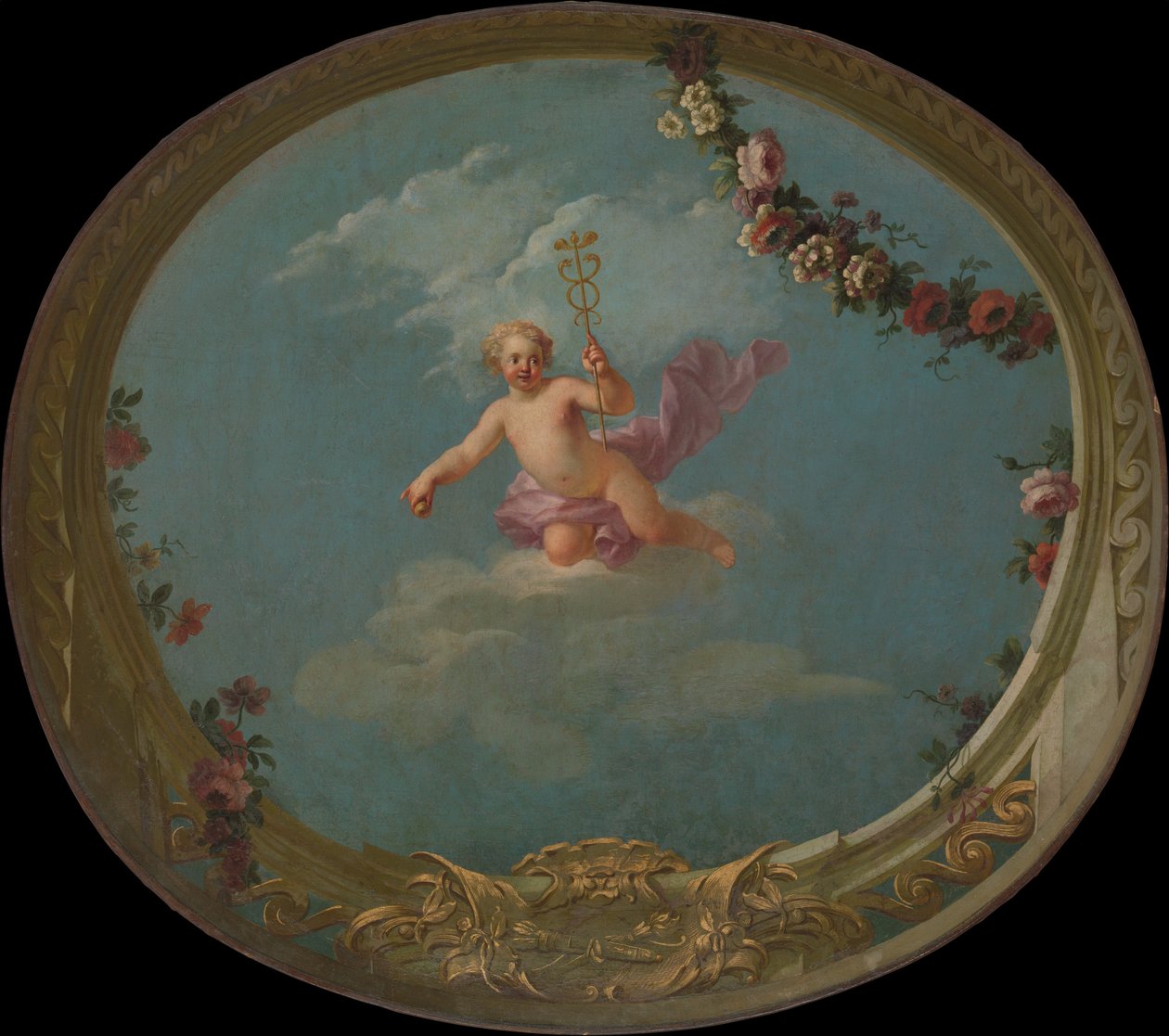 Amor als Bote mit Caduceus von anonymous 