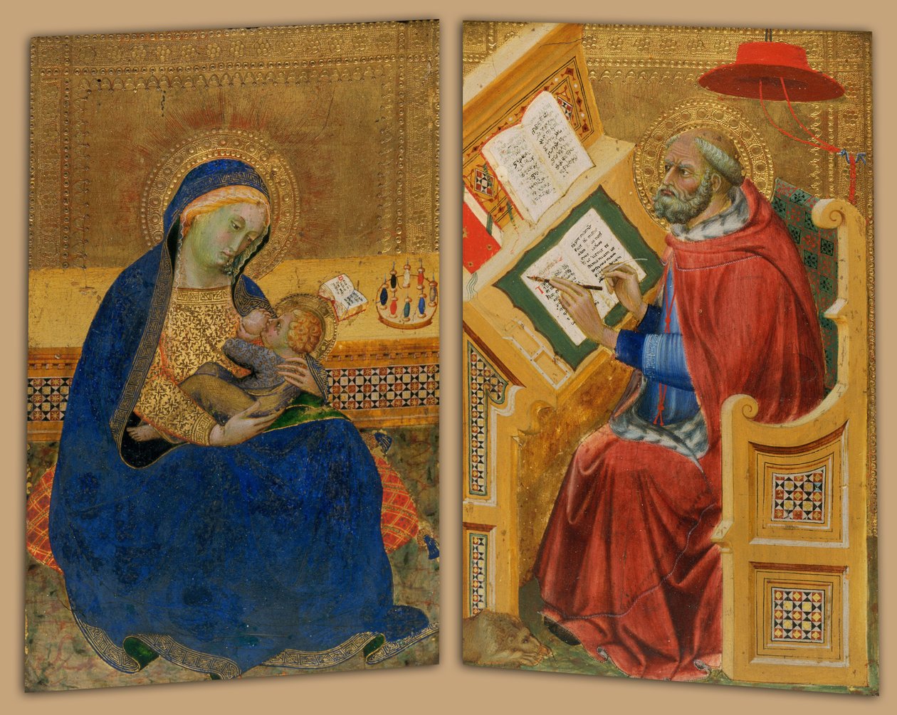 Madonna der Demut und St. Hieronymus von attributed to Benedetto di Bindo