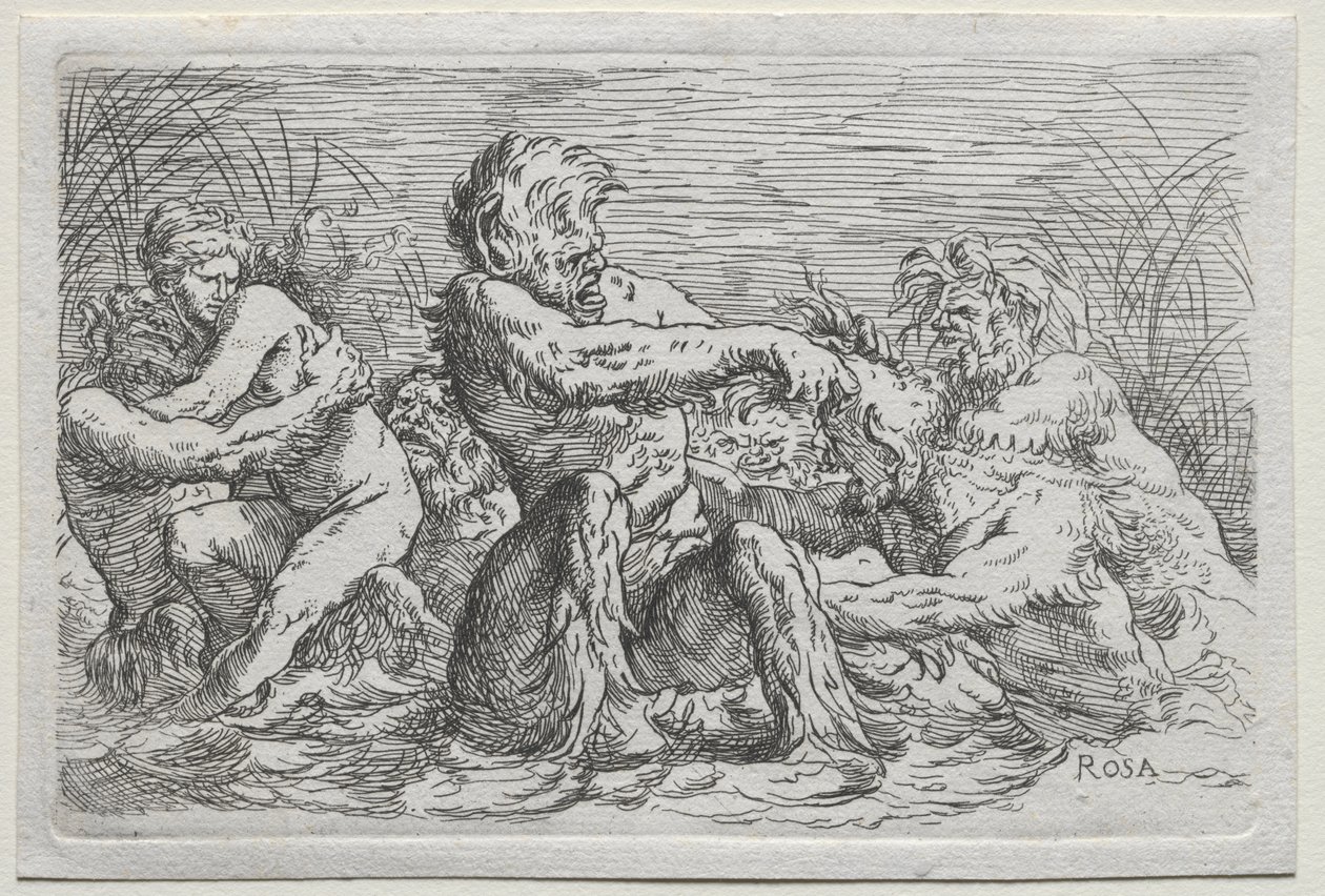 Flussgötter von copy after Salvator Rosa