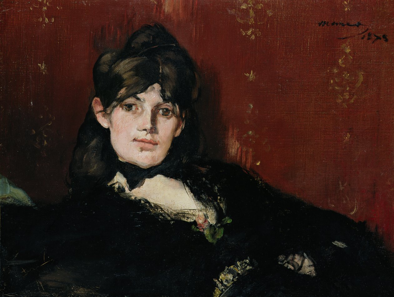 Berthe Morisot (1841-95) liegend, 1873 von Édouard Manet