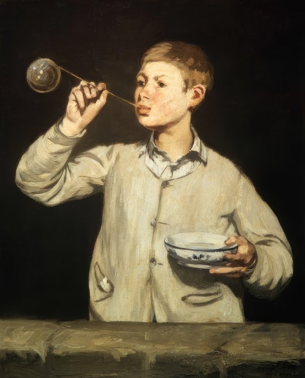 Der Junge mit der Seifenblase von Édouard Manet
