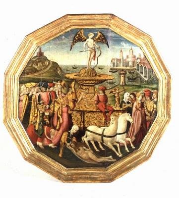Geburtstablett: Der Triumph der Liebe von workshop of Apollonio di Giovanni
