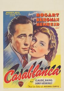 Ein belgisches Plakat für den Film "Casablanca"