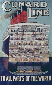 Plakat für die Cunard Line