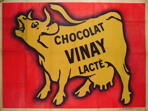 Plakat, das Vinay-Schokolade bewirbt