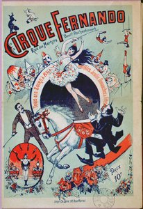 Plakat, das den Zirkus Fernando, Paris bewirbt