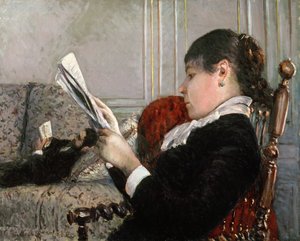 Innenraum, Frau beim Lesen, 1880