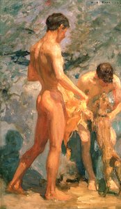 Jungen beim Baden, 1912