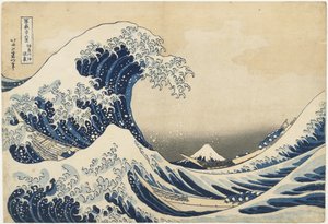 Unter der Welle vor Kanagawa, 1831-34 (Farbholzschnitt)