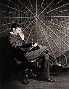 Porträt von Nikola Tesla, 1890