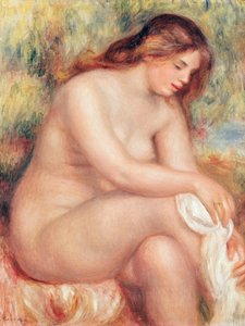 Badende trocknet sich ab, ca. 1910