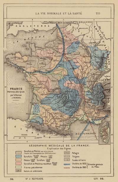 Medizinische Geographie Frankreichs von (after) French School