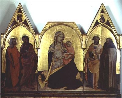 Die demütige Jungfrau, Triptychon von (c.1370 1425) Lorenzo Monaco