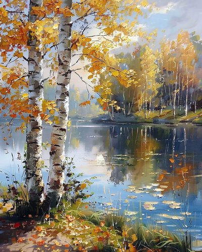 Landschaft und Bäume mit unberührten Gewässern von F. Abderrahim